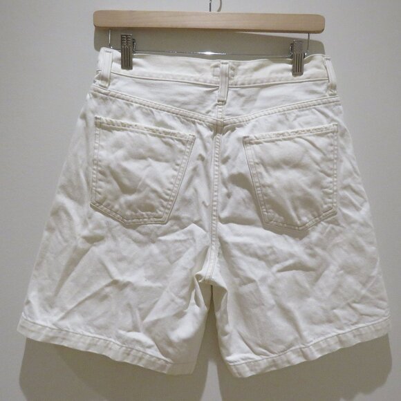 CITIZENS OF HUMANITY Rosa Culotte Denim Jean Shorts White Perla Coastal Preppy - Picture 7 of 11